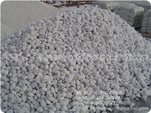 Pure White Pebble Stone, White Marble Pebble Stone