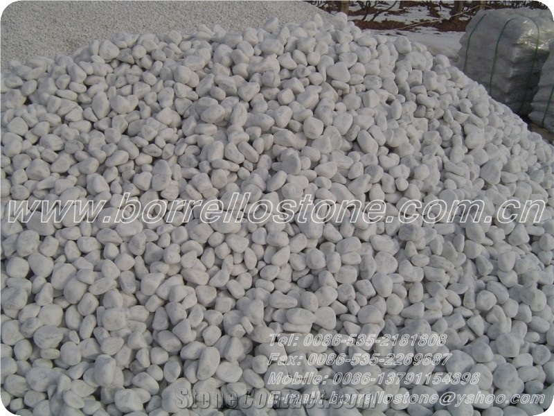 Pure White Pebble Stone, White Marble Pebble Stone