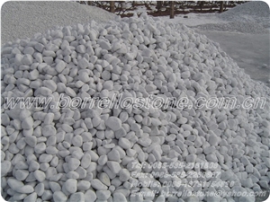 Pure White Pebble Stone, White Marble Pebble Stone