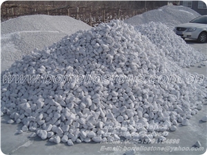 Pure White Pebble Stone, White Marble Pebble Stone