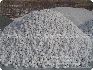 Pure White Pebble Stone, White Marble Pebble Stone