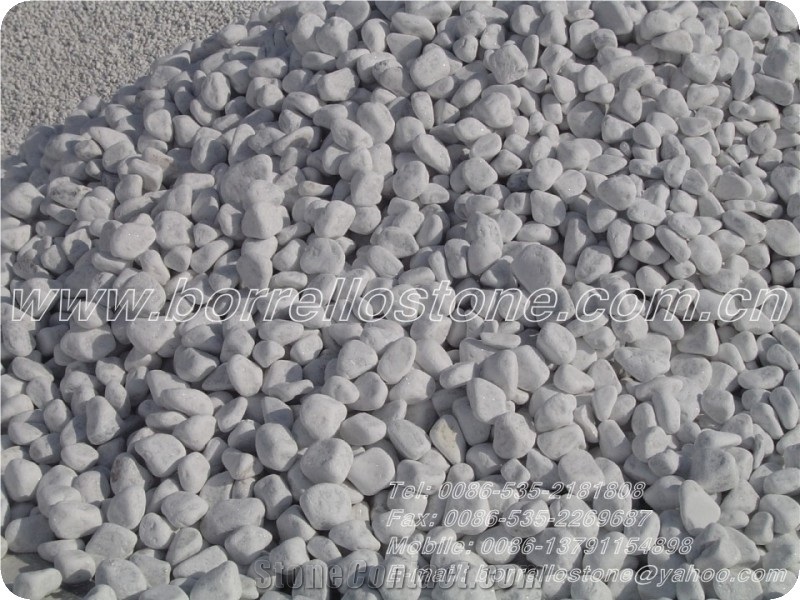 Pure White Pebble Stone, White Marble Pebble Stone