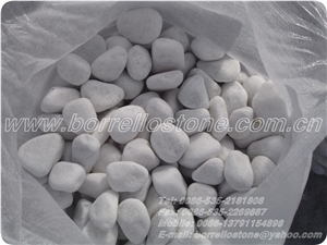 Pure White Pebble Stone, White Marble Pebble Stone