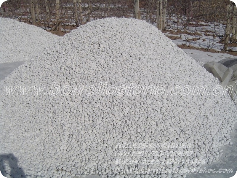 Pure White Pebble Stone, White Marble Pebble Stone