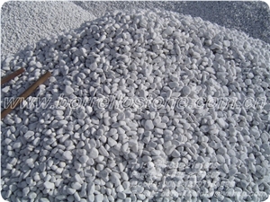 Pure White Pebble Stone, White Marble Pebble Stone
