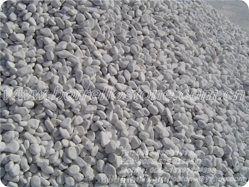 Pure White Pebble Stone, White Marble Pebble Stone