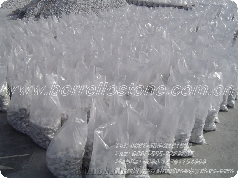 Pure White Pebble Stone, White Marble Pebble Stone