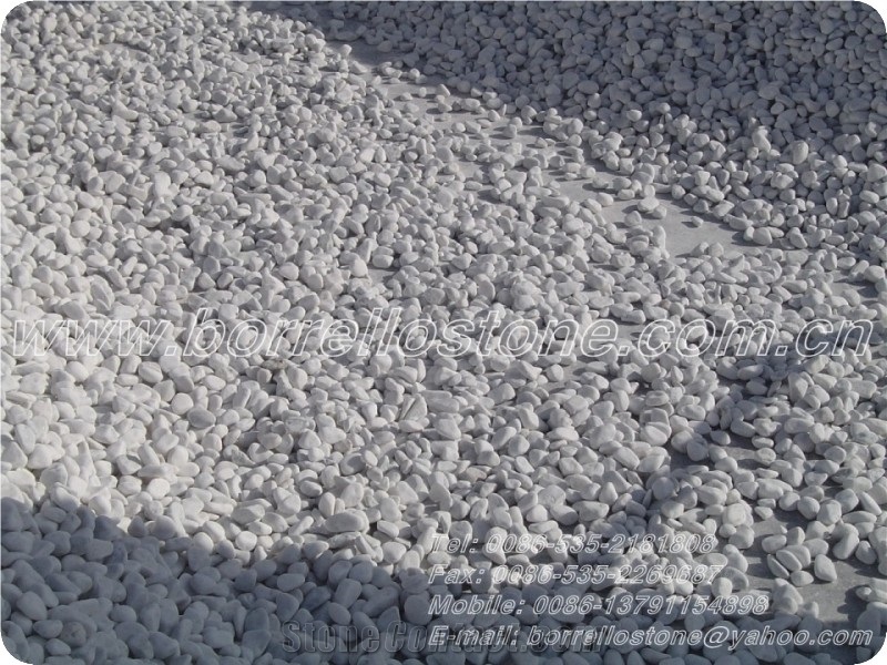 Pure White Pebble Stone, White Marble Pebble Stone