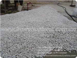 Pure White Pebble Stone, White Marble Pebble Stone