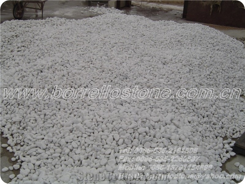 Pure White Pebble Stone, White Marble Pebble Stone