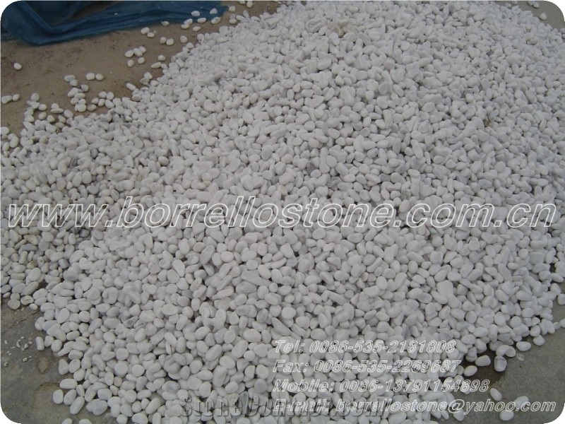 Pure White Pebble Stone, White Marble Pebble Stone