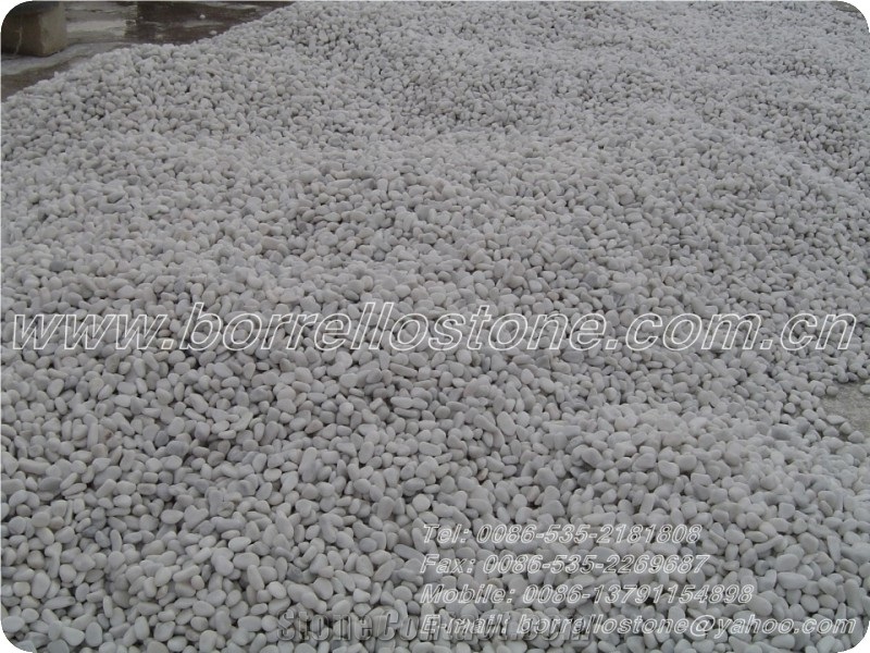 Pure White Pebble Stone, White Marble Pebble Stone
