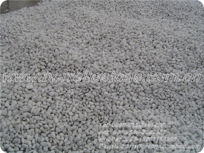 Pure White Pebble Stone, White Marble Pebble Stone
