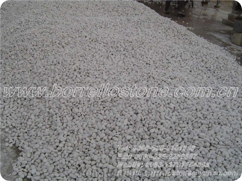 Pure White Pebble Stone, White Marble Pebble Stone