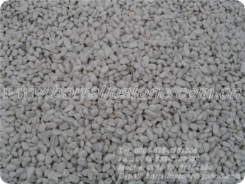 Pure White Pebble Stone, White Marble Pebble Stone