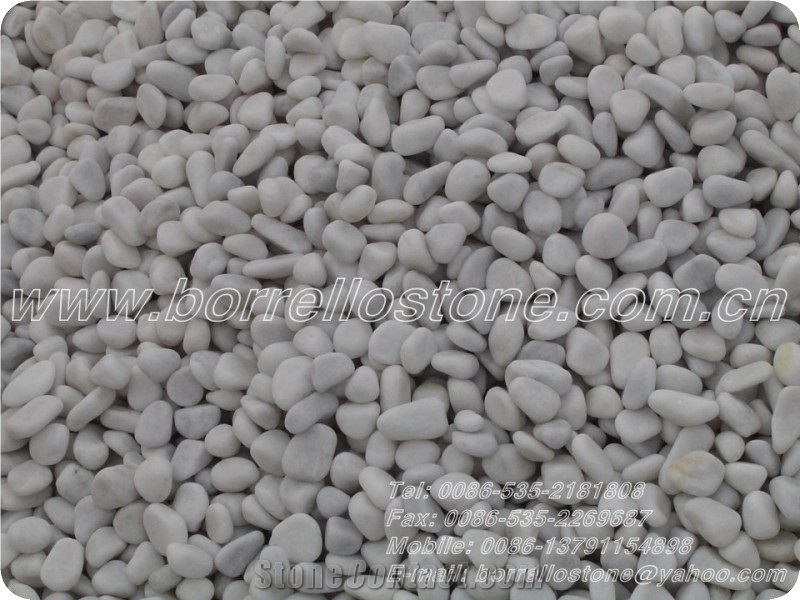Pure White Pebble Stone, White Marble Pebble Stone
