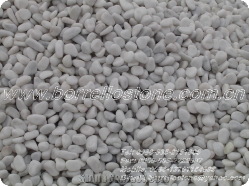 Pure White Pebble Stone, White Marble Pebble Stone
