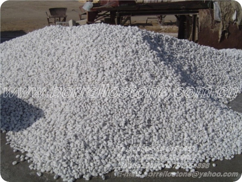 Pure White Pebble Stone, White Marble Pebble Stone