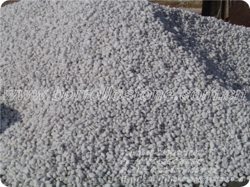 Pure White Pebble Stone, White Marble Pebble Stone