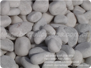 Pure White Pebble Stone, White Marble Pebble Stone