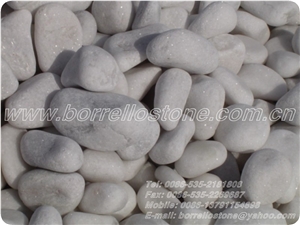 Pure White Pebble Stone, White Marble Pebble Stone