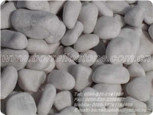 Pure White Pebble Stone, White Marble Pebble Stone