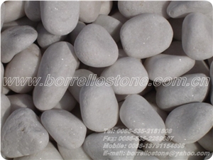 Pure White Pebble Stone, White Marble Pebble Stone