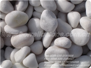 Pure White Pebble Stone, White Marble Pebble Stone