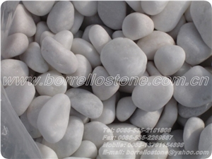 Pure White Pebble Stone, White Marble Pebble Stone