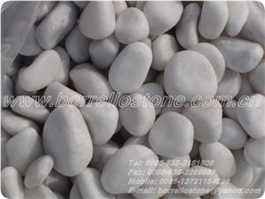 Pure White Pebble Stone, White Marble Pebble Stone