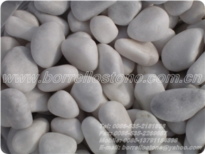 Pure White Pebble Stone, White Marble Pebble Stone