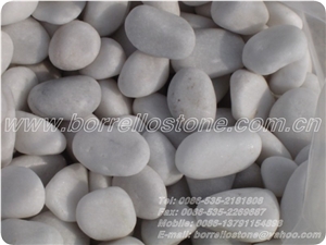 Pure White Pebble Stone, White Marble Pebble Stone