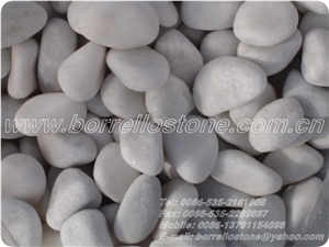 Pure White Pebble Stone, White Marble Pebble Stone