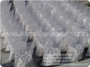Pure White Pebble Stone, White Marble Pebble Stone