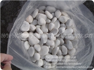 Pure White Pebble Stone, White Marble Pebble Stone