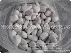 Pure White Pebble Stone, White Marble Pebble Stone