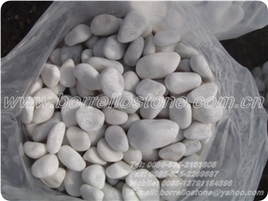 Pure White Pebble Stone, White Marble Pebble Stone