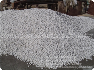 Pure White Pebble Stone, White Marble Pebble Stone