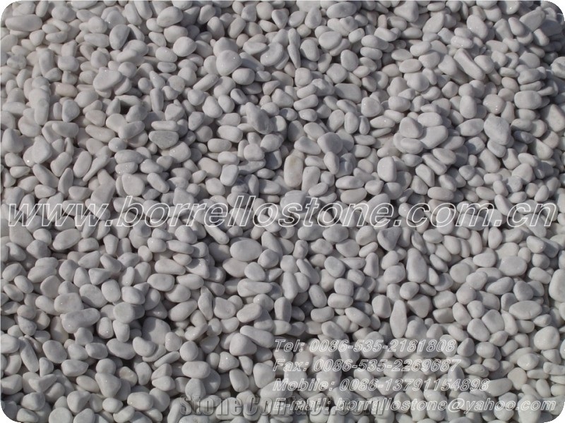 Pure White Pebble Stone, White Marble Pebble Stone
