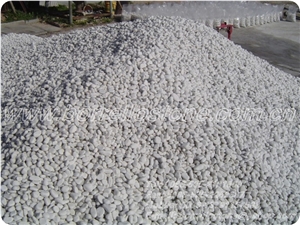 Pure White Pebble Stone, White Marble Pebble Stone