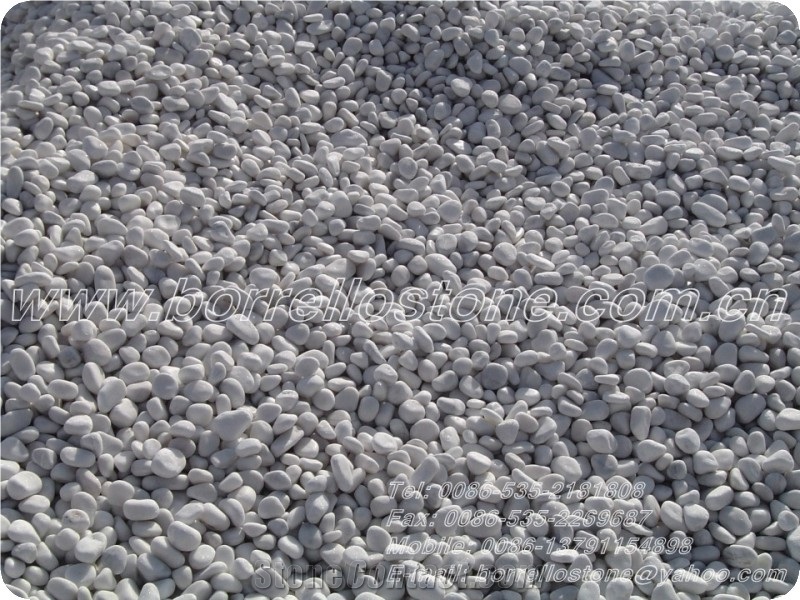Pure White Pebble Stone, White Marble Pebble Stone