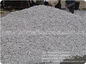 Pure White Pebble Stone, White Marble Pebble Stone
