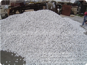 Pure White Pebble Stone, White Marble Pebble Stone