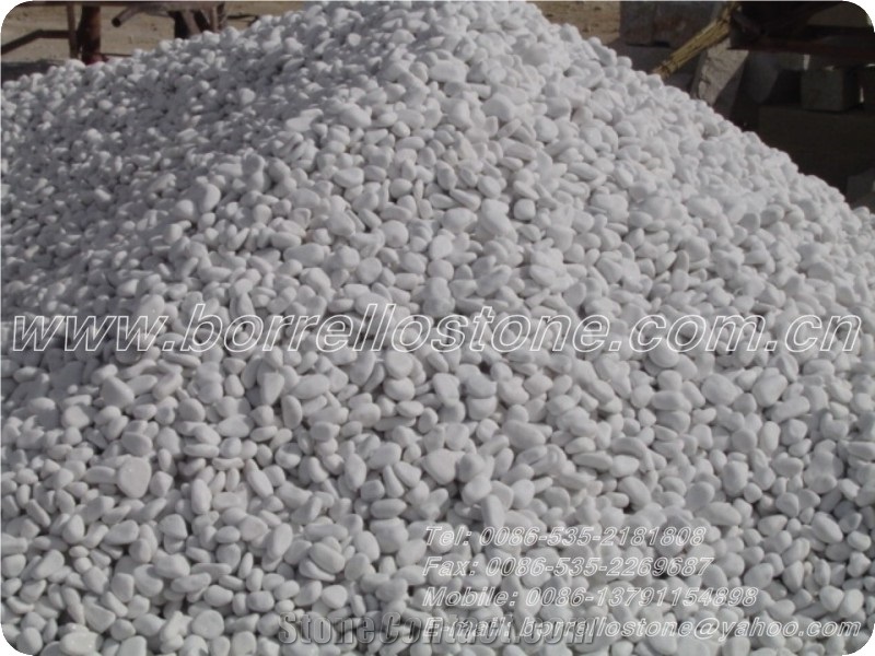 Pure White Pebble Stone, White Marble Pebble Stone