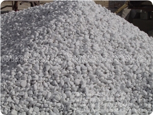 Pure White Pebble Stone, White Marble Pebble Stone