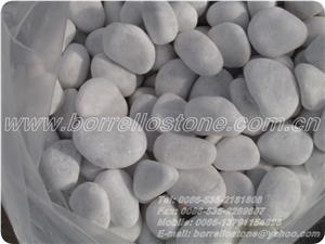 Pure White Pebble Stone, White Marble Pebble Stone