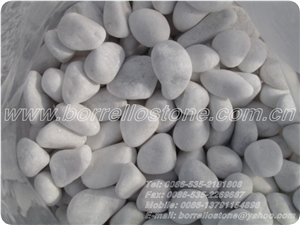 Pure White Pebble Stone, White Marble Pebble Stone