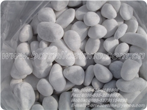Pure White Pebble Stone, White Marble Pebble Stone