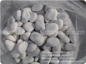 Pure White Pebble Stone, White Marble Pebble Stone
