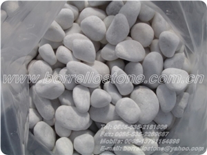 Pure White Pebble Stone, White Marble Pebble Stone